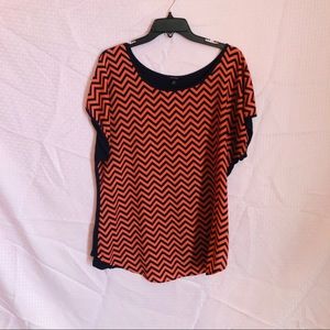Women’s Espresso Chevron Pattered Blouse.